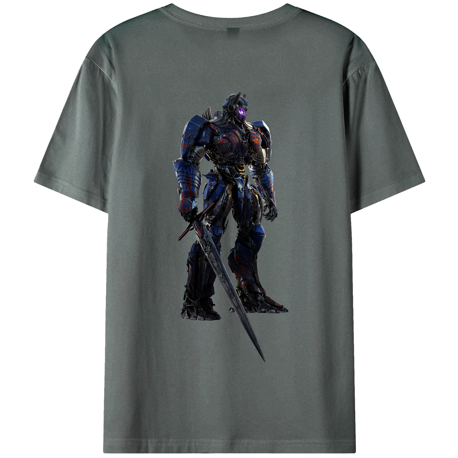 （画像用） Transformers トランスフォーマー 綿100％半袖Tシャツ（背面プリント）
